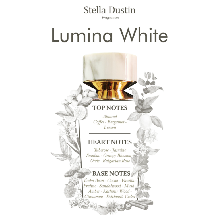 Kit Lumina White Stella Dustin - Perfume 100ml + Creme + Portátil